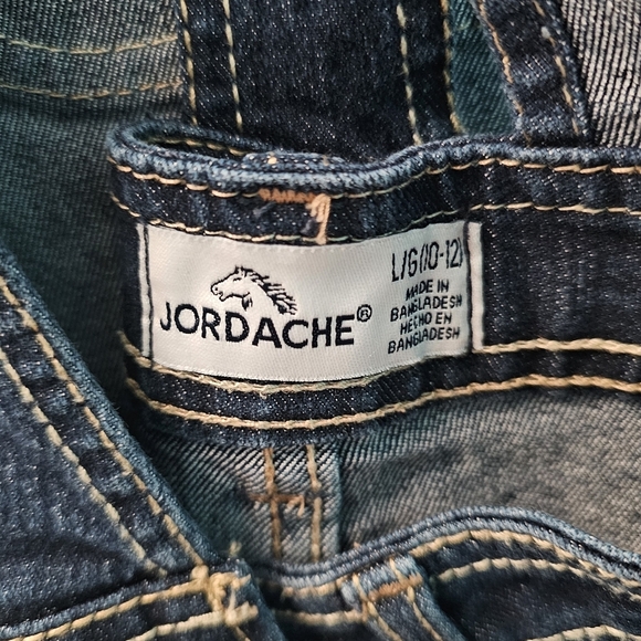 Kids Denim Overalls with Rainbow Sequin Pockets - Picture 6 of 8